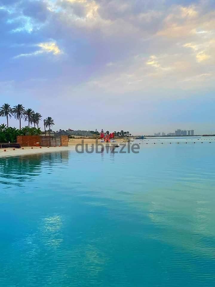 For sale apartment 126 m two rooms prime location view on Lake El Alamein and towers, installments North Coast, New Alamein 6