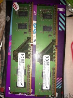 2x Micron 4GB DDR4 Bus 2400MHZ RAM 0