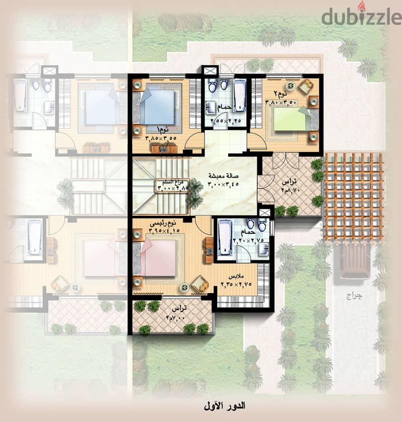 Villa For sale Ready To move Rehab City Type H High End Fully Finished The garden is planted El Rehab City New Cairo 6