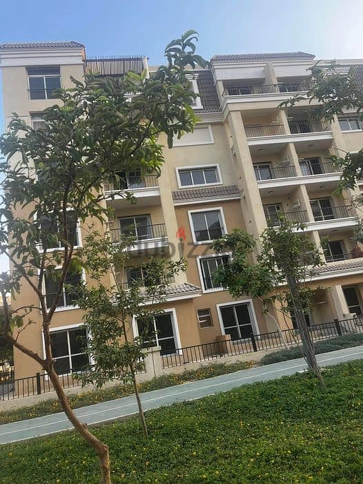 Apartment with garden for sale 142m 3 rooms Sarai New Cairo next to Madinaty 10% down payment and 120% discount on the increase of the down payment 12