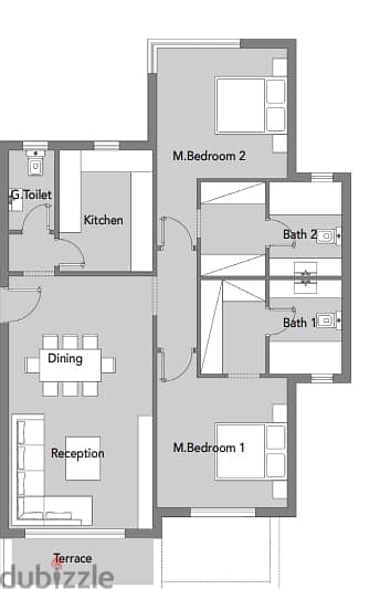 شقة للبيع في مدينة بادية، أكتوبر الجديدة شقة 2 غرفة النوم الرئيسية بحديقة جاهزة للسكن مساحة 131 متر حديقة61 م تشطيب كامل 2