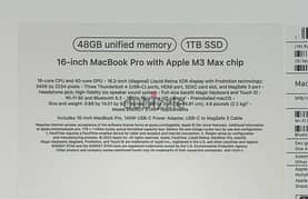 macbook pro m3 max 16 inch 48gb 1Tb new sealed