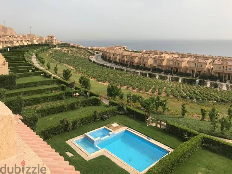 Chalet with garden 3 rooms for sale immediate receipt fully finished ultra super lavista topaz Ain Sokhna Panorama Sea View special discount on cash 2