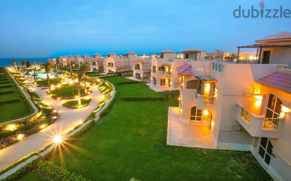 Chalet with garden 3 rooms for sale immediate receipt fully finished ultra super lavista topaz Ain Sokhna Panorama Sea View special discount on cash 10
