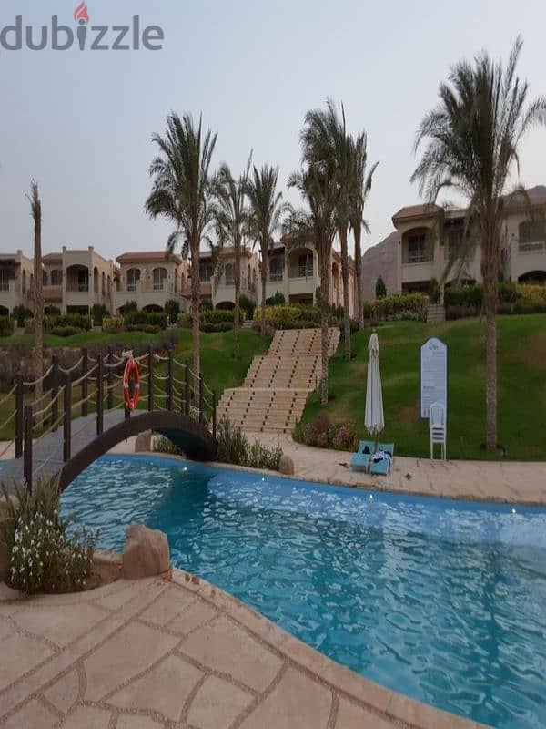 Chalet with garden 3 rooms for sale immediate receipt fully finished ultra super lavista topaz Ain Sokhna Panorama Sea View special discount on cash 25
