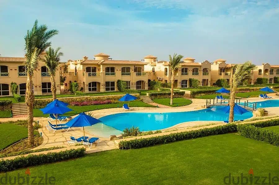 Chalet with garden 3 rooms for sale immediate receipt fully finished ultra super lavista topaz Ain Sokhna Panorama Sea View special discount on cash 39