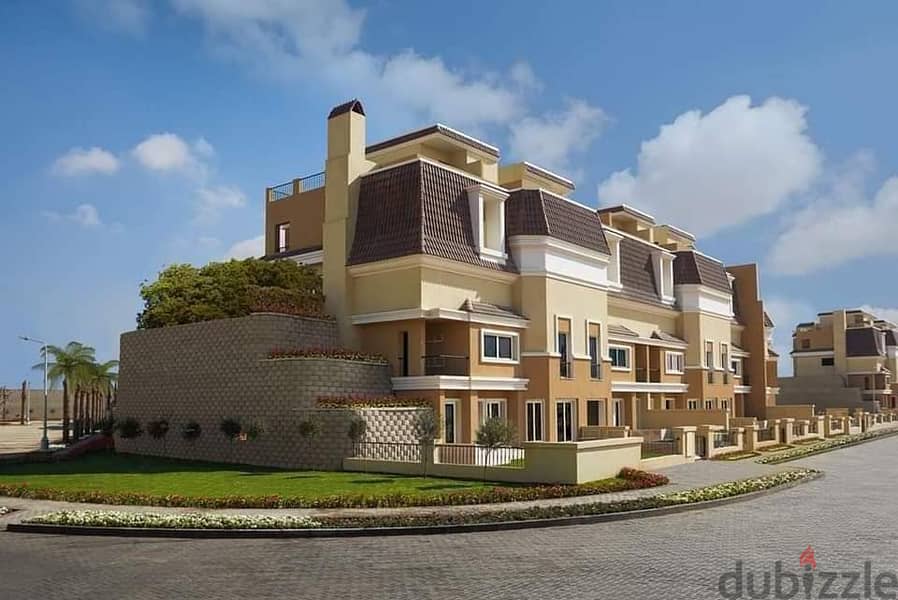 "Luxurious villa for sale with a 42% discount, very distinctive view, 4 bedrooms in Sarai on the extension of the Fifth Settlement. " 1