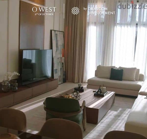158 sqm apartment for sale in a distinctive location in( O West ) Compound in 6th of October . شقة 158م للبيع لوكيشن مميز كمبوند او ويست في 6 اكتوبر 4