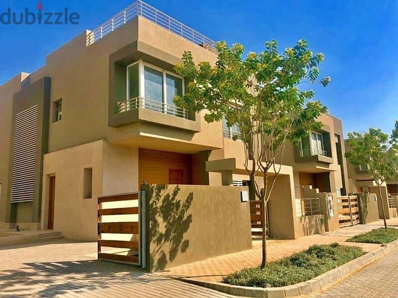 Twin house with immediate delivery in Palm Hills Compound, New Cairo, with a 20% down payment and the rest over 8 years without interest. 2