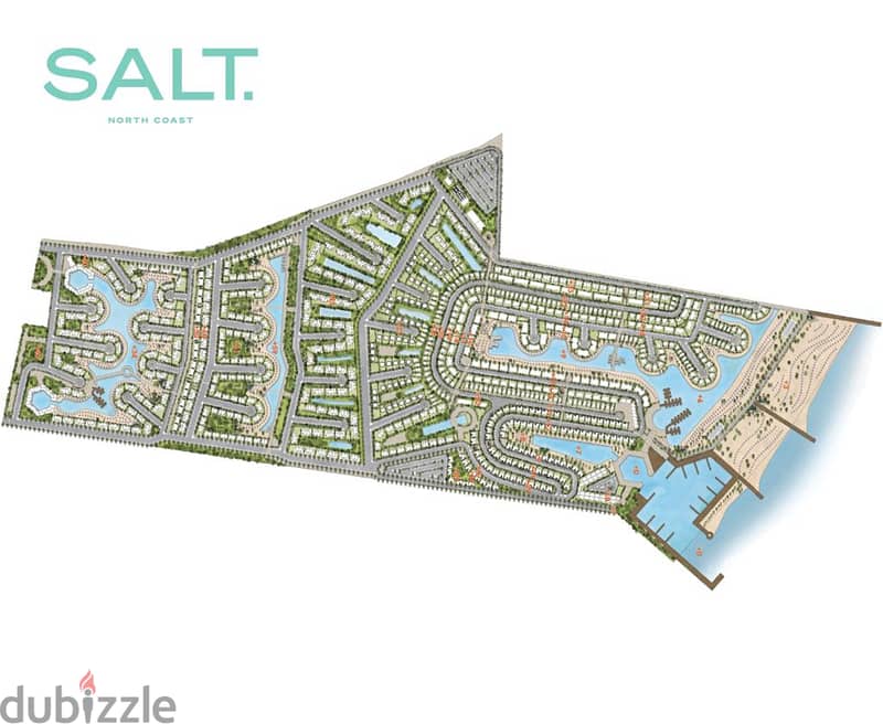 شاليه 3 غرف نوم متشطب للبيع بمقدم 10% والتقسيط على 7 سنوات في Salt من شركة تطوير مصر Tatweer Misr North Coast 9