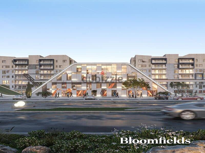 شقة بموقع متميز جدا للبيع بمقدم وتقسيط علي 7 سنوات في بلوم فيلدز من شركة تطوير مصر Bloomfields by Tatweer Misr 7