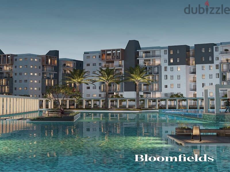 شقة بموقع متميز جدا للبيع بمقدم وتقسيط علي 7 سنوات في بلوم فيلدز من شركة تطوير مصر Bloomfields by Tatweer Misr 8