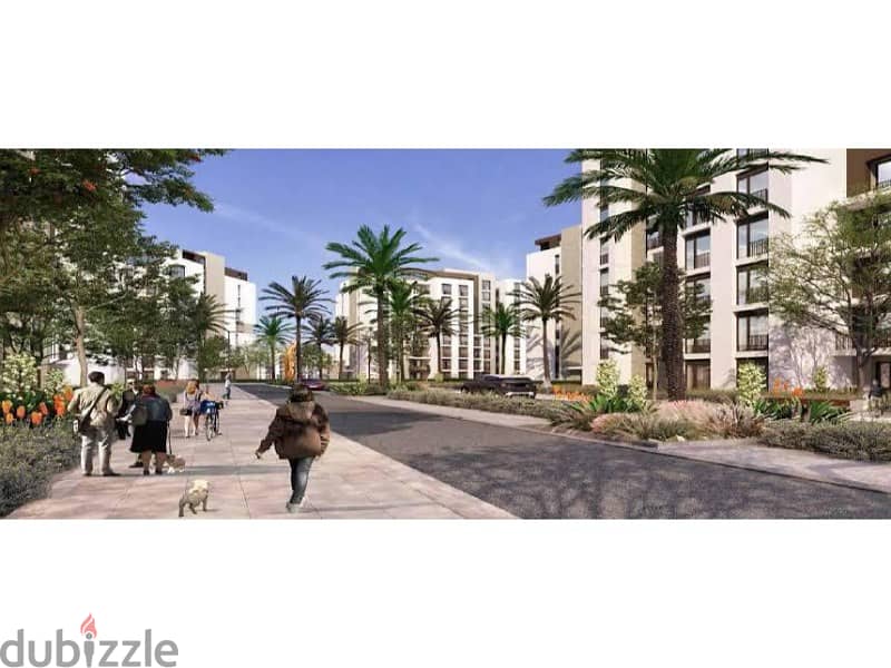 The lowest price for an apartment 121 sqm  with a garden 61 sqm , fully finished, for sale in Zed East Compound, with installments. 3