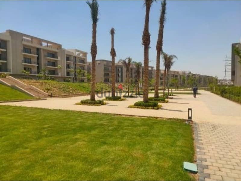The lowest down payment is for an apartment 132 sqm fully finished with ACs 2 bedrooms   in Al Marasem, Fifth Square, with installments 12
