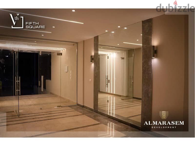 The lowest down payment for an apartment 177m  with Garden 104m  in al maraseem  Fifth Square, with installments until 2030 2