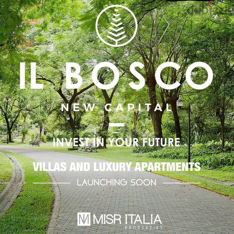 Distinctive twin house with only 10% down payment and installments over 6 years 251 meters in Il Bosco New Capital Compound 8