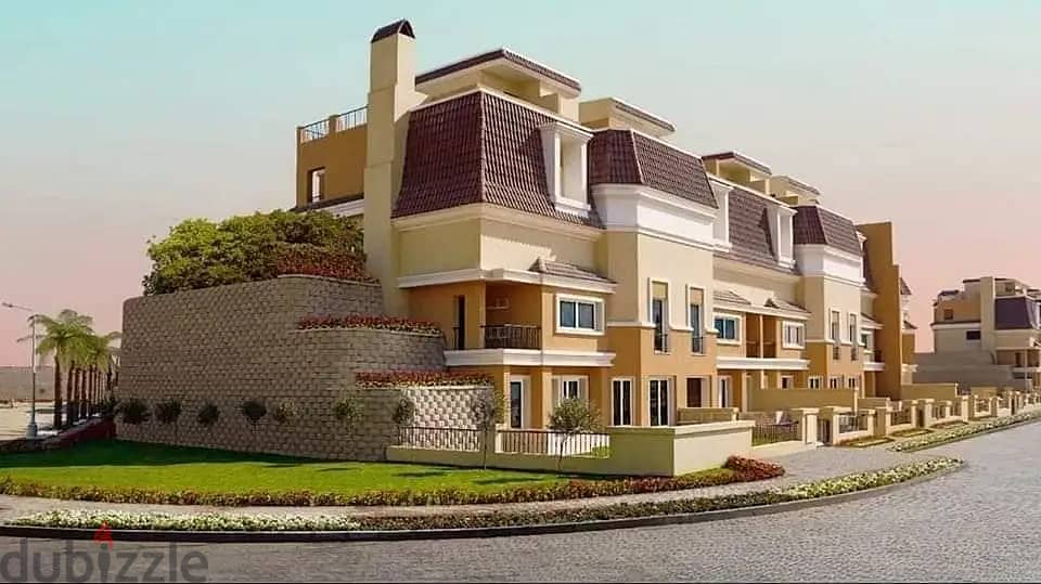 S Villa  for sale in Sarai Compound, 212 sqm (4 bedrooms),cash discount 42% landscape view (10% down payment and installments over 8 years). . . . . . . . . . . 3