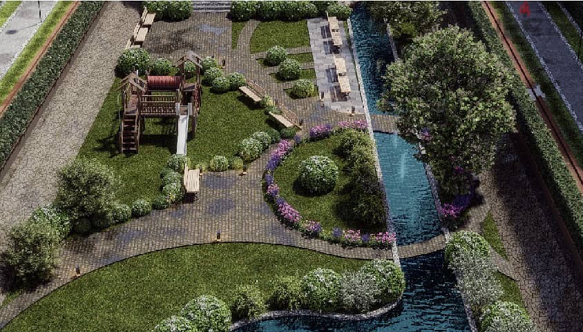 5% down payment for a unique apartment with a private garden in the heart of Heliopolis, Isola Compound 19