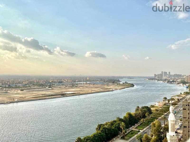 شقة للبيع علي كورنيش النيل أمتداد المعادي تري النيل مباشرة 220 متر 1