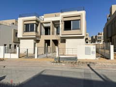 Very Unique twin house, semi-finished, 296 sqm, ready to move for sale in Palm Hills Compound, Fifth Settlement 0