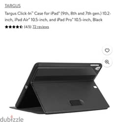 Targus Ipad cover from USA (black) - as new 0