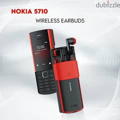 Nokia 5710 with inbuilt Wireless Earbuds ( شحن مجاني جميع المحافاظات)