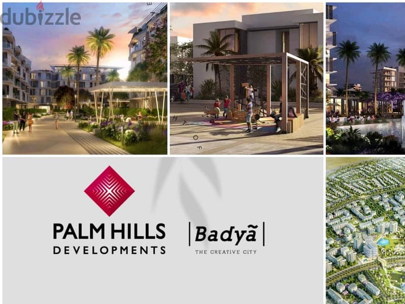 شقة كاملة التشطيب للبيع بمقدم وتقسيط على 10 سنوات في كمبوند بادية من شركة بالم هيلز Badya by Palm Hills 2