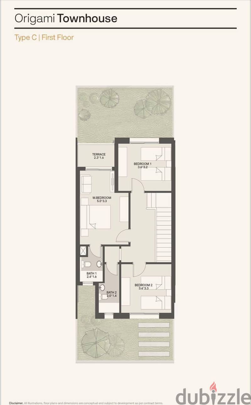 Townhouse for sale in Taj City in New Cairo, Origami stage 3