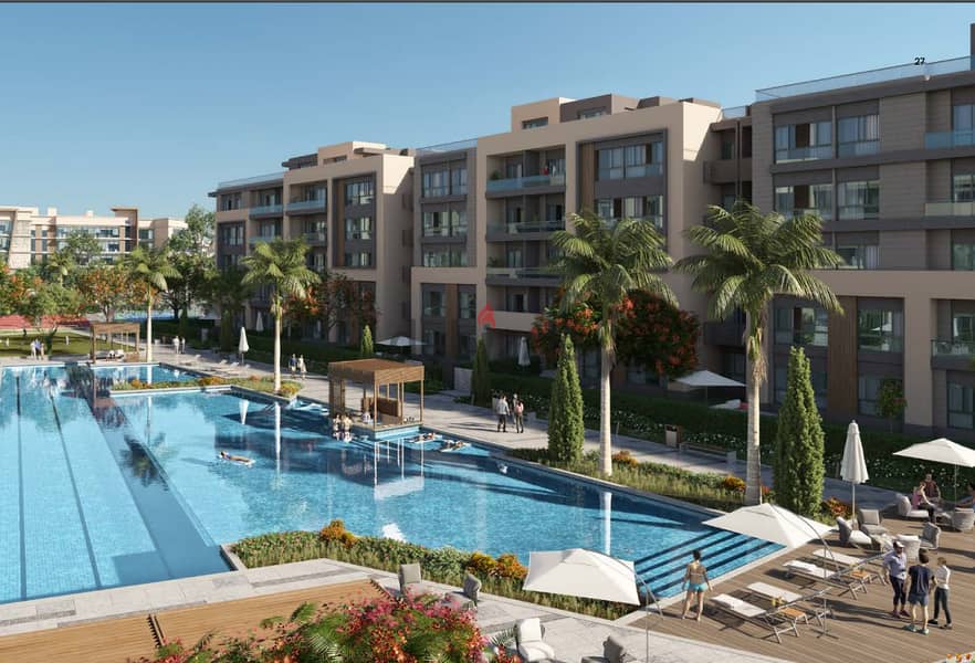 Immediate receipt apartment with pool view for sale in Azad Compound next to the American University with installments 5