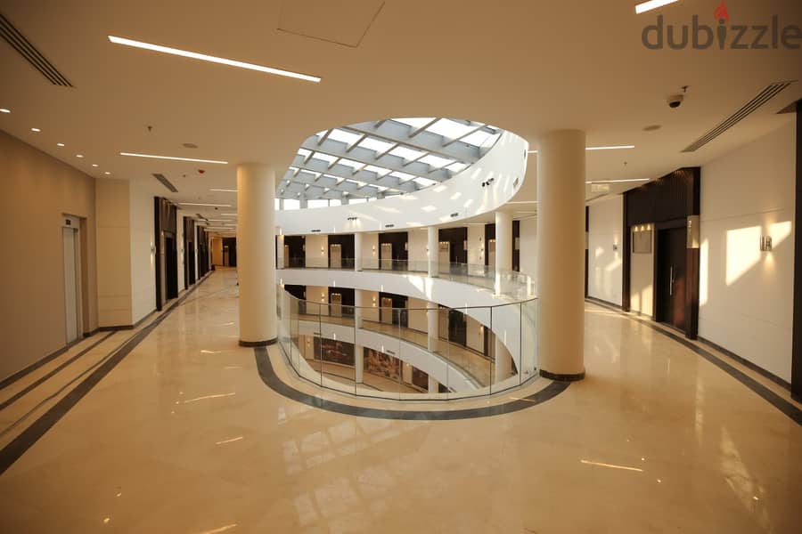 An administrative unit with an area of ​​148 square meters in Centro Mall in front of the American University, Southern Lotus, second floor, next to W 8