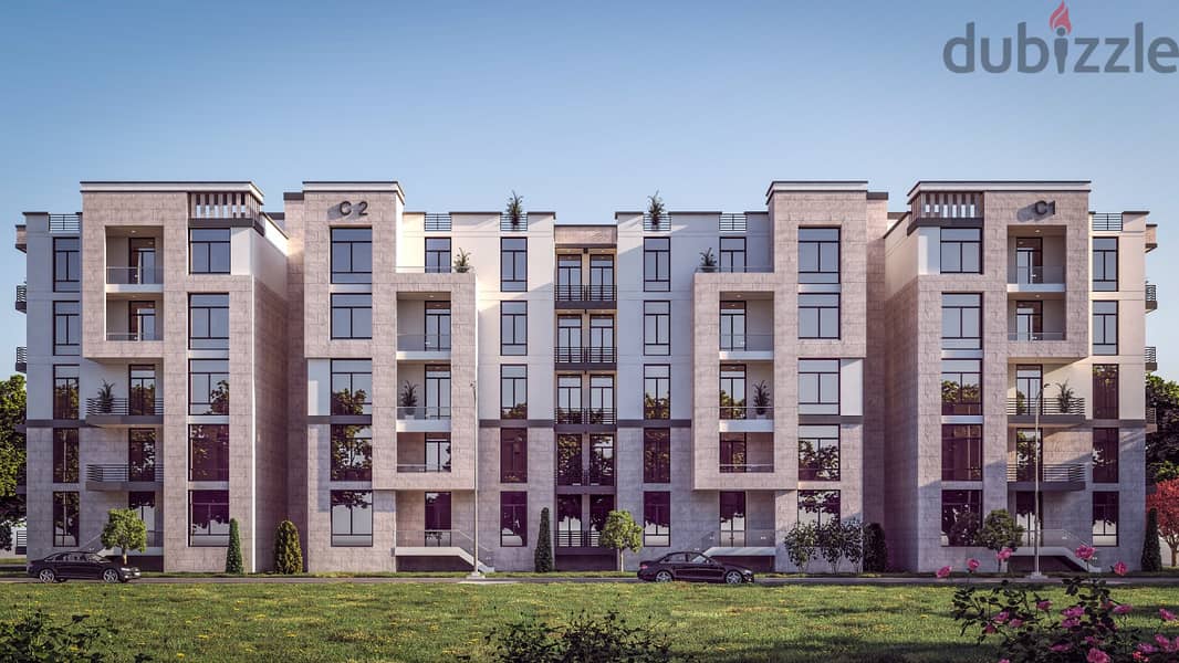 For sale, an apartment of 157 meters in a compound next to Sun Capital Isola in Hadayek October 1