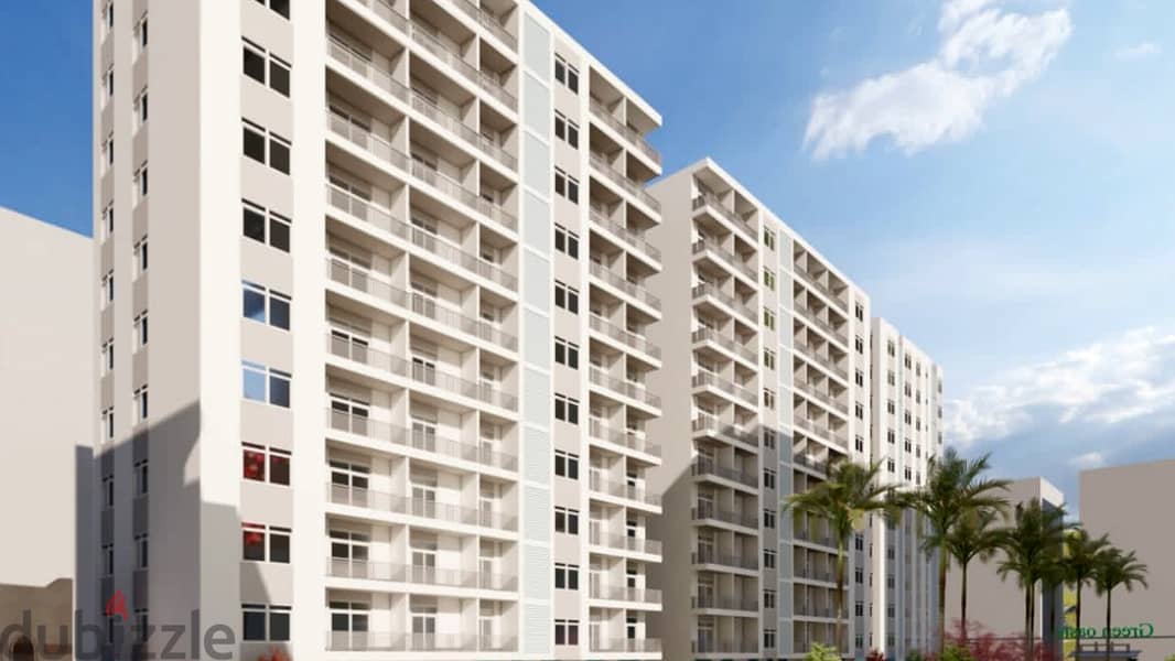 إستلام فوري بمقدم 30% شقة 150 3 غرف في مدينة نصر كمبوند Green Oasis 6