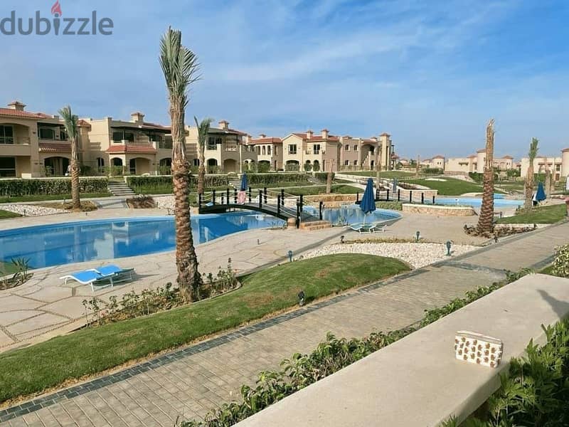 Chalet with garden, 140 sqm, immediate delivery at sea, 3 rooms, fully finished, La Vista Sokhna Compound 4