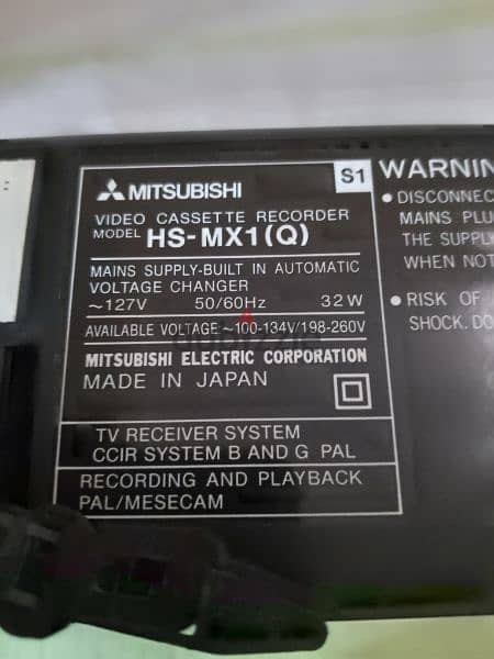 جهاز فيديو Mitsubishi يابانى اصلى بالريموت 2