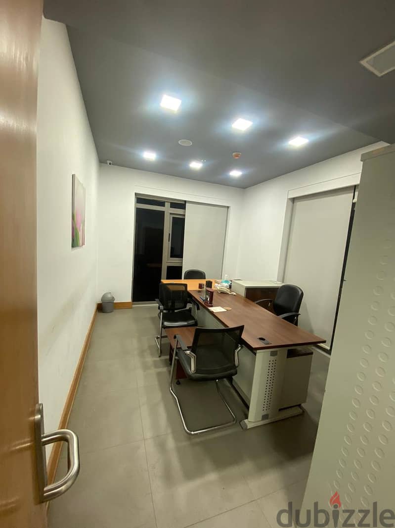 Office for rent 110 meters finished with air conditioners and furnished 1