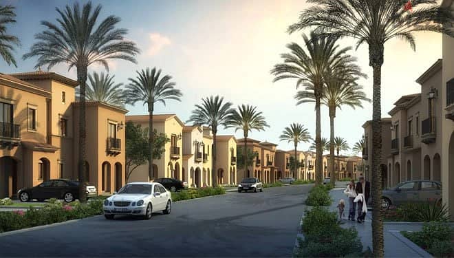 Twin House BUA 312m Ready to Move in  Diar Qatari City Gate, directly on the Bin Zayed axis in New Cairo 2
