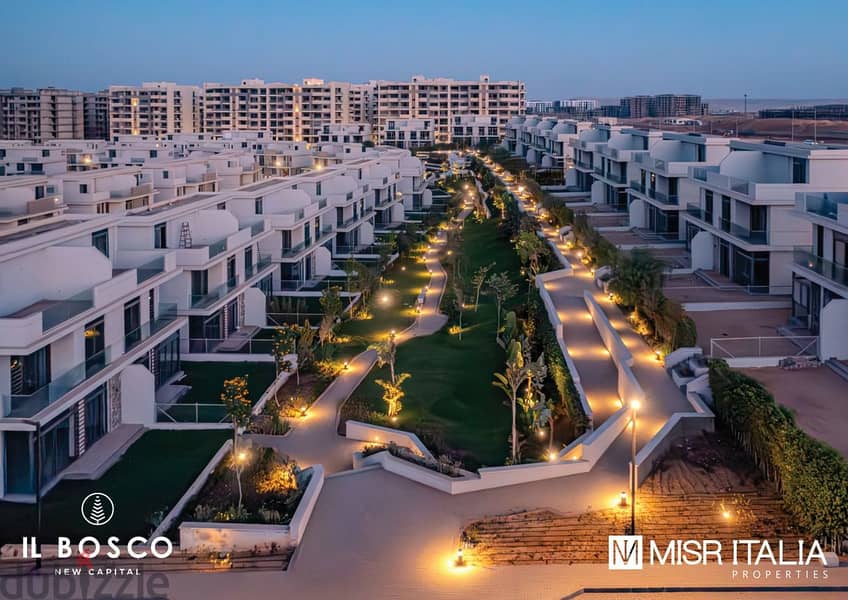 30% discount and immediate receipt of 135 square meters apartments for sale in IL Bosco - El Bosco - New Administrative Capital 4