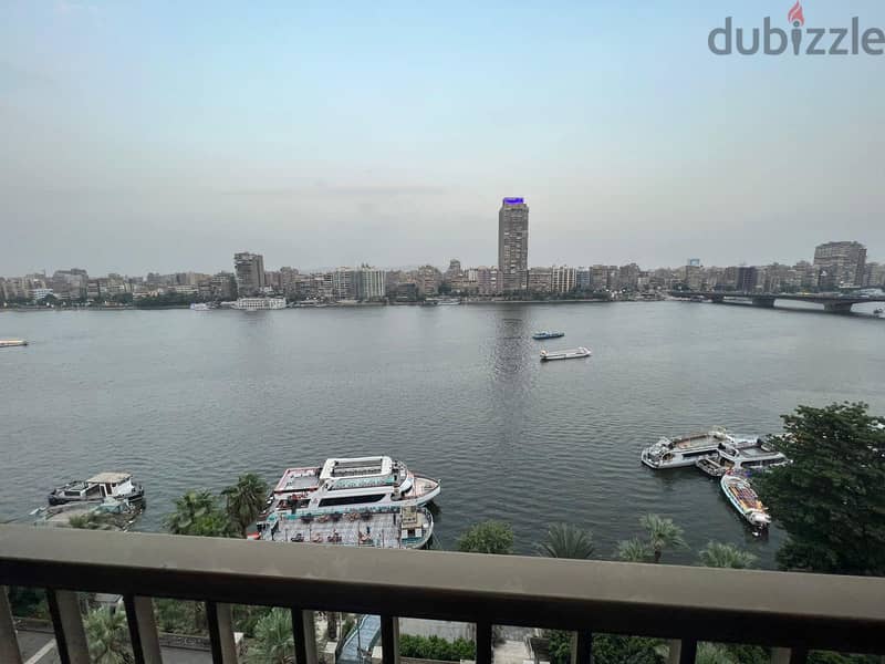 For sale, first row apartment on the Nile, immediate receipt, fully finished,Full panoramic view of the Nile in Hilton Towers, in installments 8