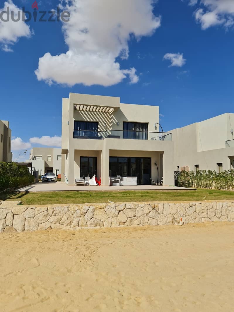 Fully furnished Villa directly over lagoon in the best location in  Azha Ain sokhna 1