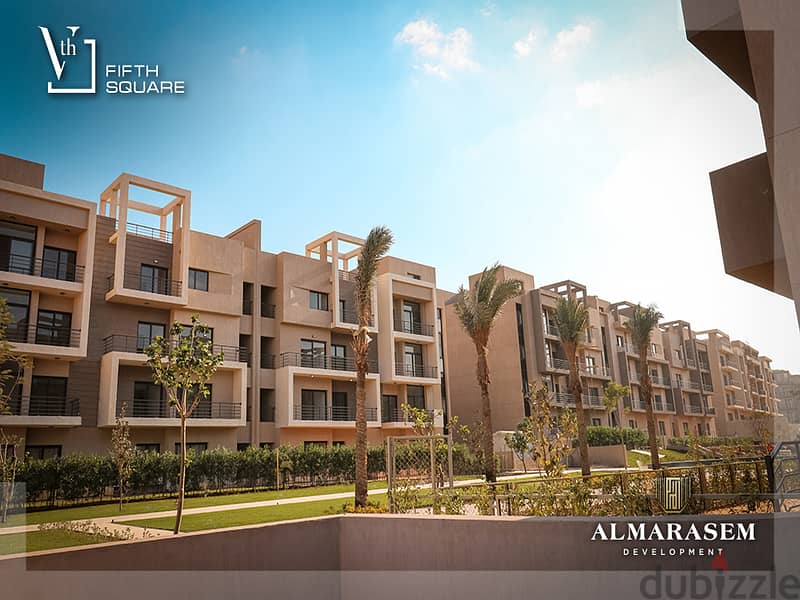 Fully Finished Ground Serviced Apartment for Sale with an Attractive Price in Fifth Square Al Marassem 9