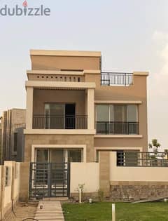 Duplex for sale 224 m + 125 m roof on Suez Road directly and in front of Cairo Airport in installments