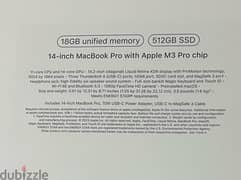 macbook pro m3 14 inch 18 gb 512g new sealed