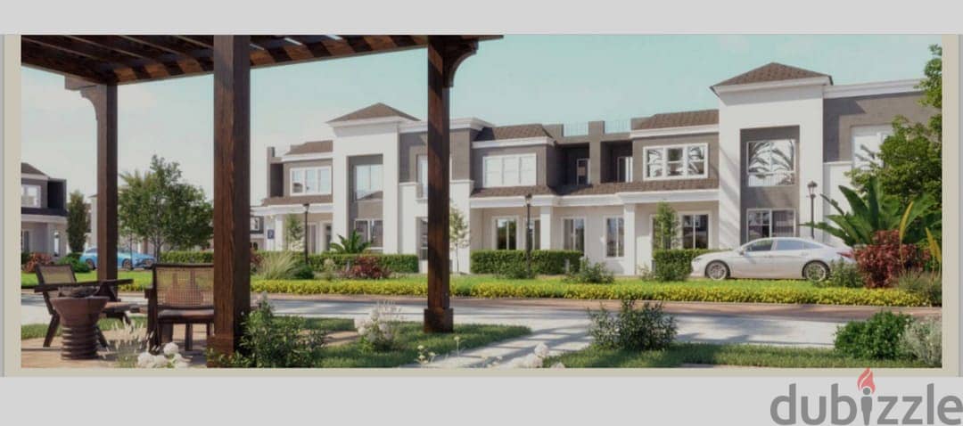 S villa for sale in front of Madinaty, with an area of 239 meters + a garden of 111 meters, in a special location in Saray, Mostaqbal City, Suez Road 6