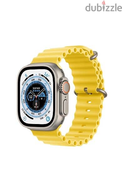 apple watch ultra titanium case yellow ocean band 2