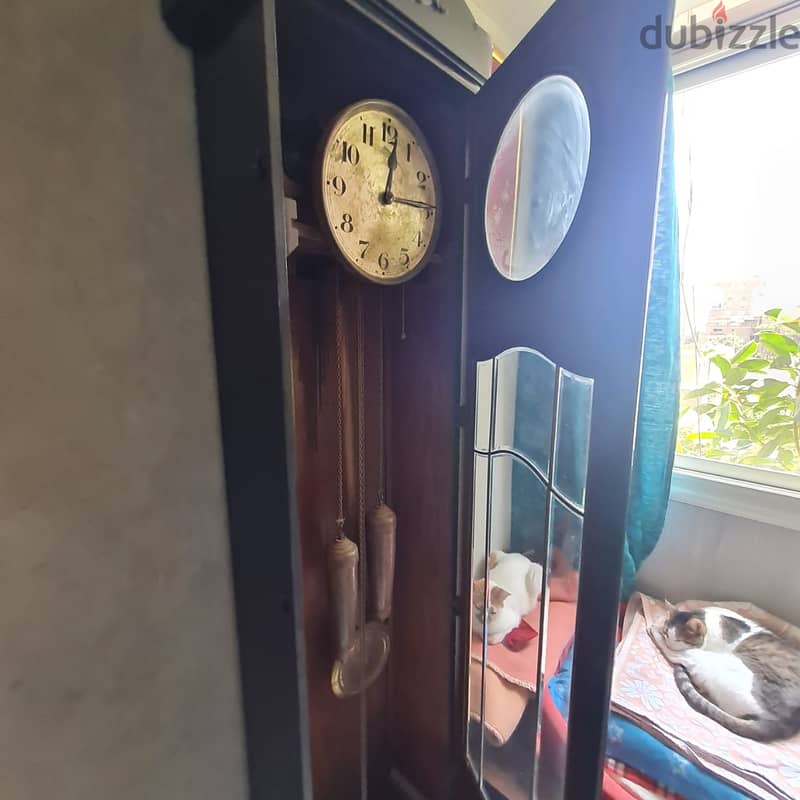 ساعة حائط قديمة صناعة ألمانية تحفة فريدة من نوعها 6