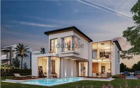 Villa For Sale First Row in Cali Coast North Coast ( Ground Floor + First Floor ) Full Sea View