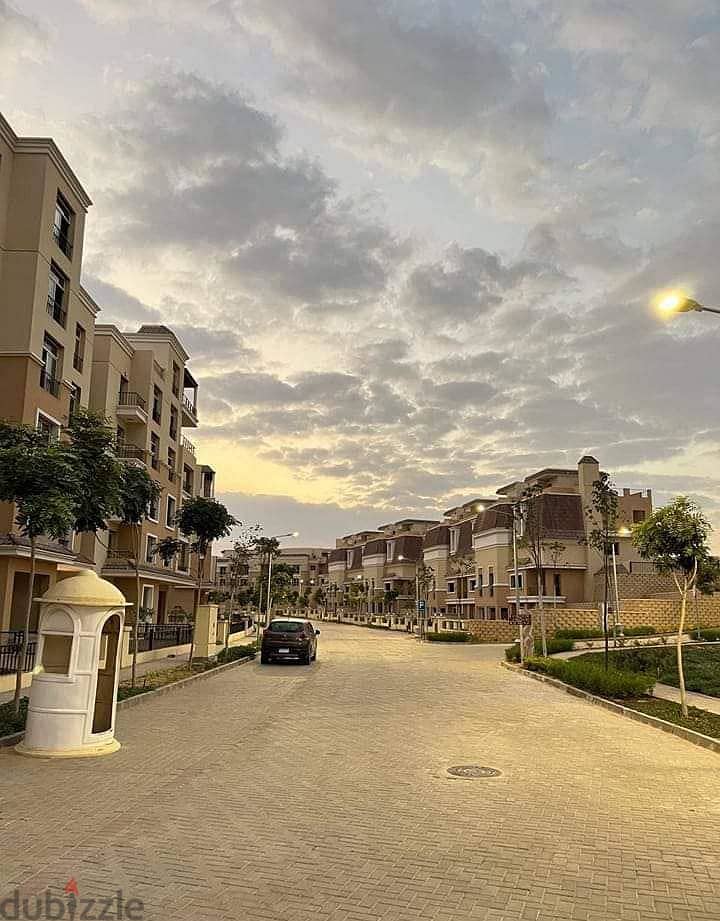 Apartment for sale in front of Madinaty with an area of 130 meters + a garden of 220 meters in a special location in Saray, Mostaqbal City, Suez Road 8