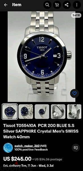 Tissot PRC200 , well used in a very good condition. 4