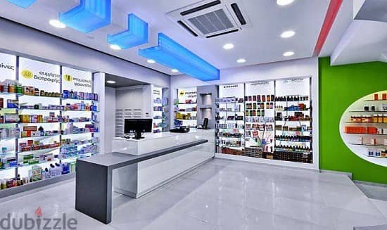 84-meter pharmacy, facing the largest square in MU23, with a 10% discount, at the nearest reception, steps away from a government hospital on the Al-A 6