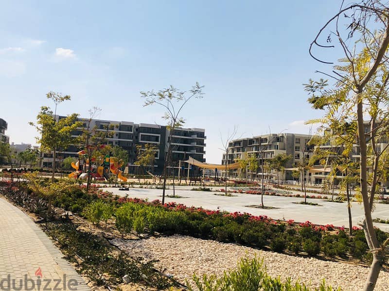 The lowest down payment for an apartment 176 sqm with a garden 75 sqm, with installments, in Palm Hills New Cairo View Landscape 7